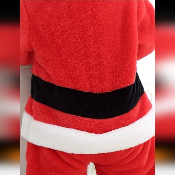 One PieceToddler Santa Claus Outfit Snowsuit Costume (Includes Hat) Sz 6-9 Mo - Picture 6 of 7